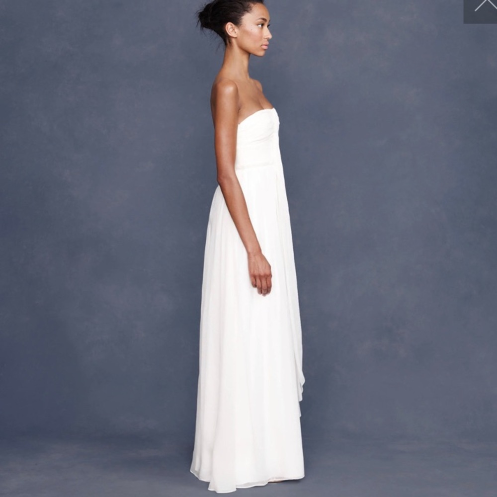 Jcrew Whitney Strapless Cream Wedding Dress - Picture 5 of 12